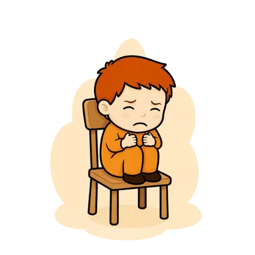 Illustration Kind mit PTBS